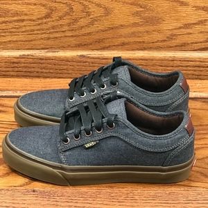 vans chukka low oxford black & gum skate shoes